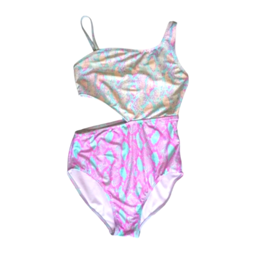 Cat & Jack Pastel Seashell Cut Out Swimsuit